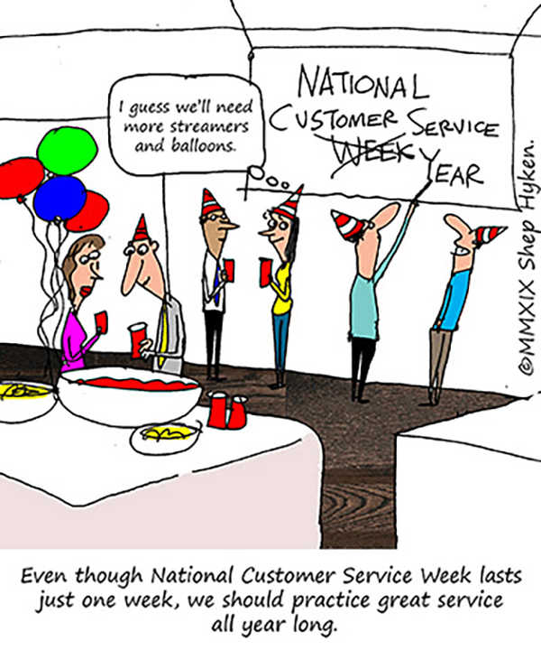 national customer service week cartoon